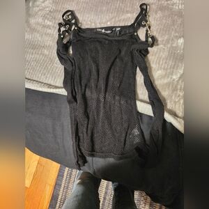 Black Fish Net Top